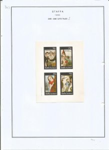 STAFFA - 1982 - Cats Tales - Sheet - Mint Light Hinged - Private Issue