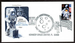 25th Anniversary of Apollo 11 by Artmaster with Illustrated cancel