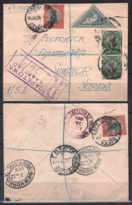 SOUTH AFRICA STAMPS. 1926 REG. COVER TO USA