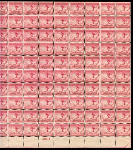 UNITED STATES SCOTT #716 2c OLYMPICS LEFT SIDE SHEET(100) MINT NH