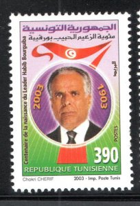 2003- Tunisia- Centenary of Leader Habib Bourguiba (1903-2003)- set 1v.MNH**