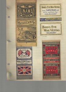 21 VINTAGE BRITISH MATCHBOOK COVERS CA 1920-30