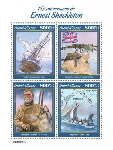 GUINEA BISSAU - 2019 - Ernest Shackleton - Perf 4v Sheet - MNH