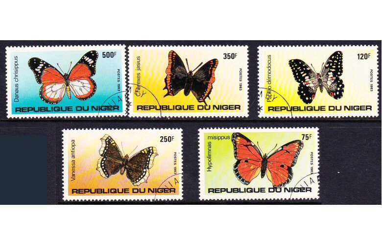 Niger #643-47 U/cto butterflies