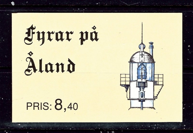 Finland-Aland 67a Complete Booklet 1992 Lighthouses