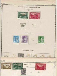 bosnia & herzegovina stamps on 2 album page ref 13432