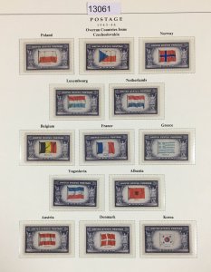 MOMEN: US STAMPS  1943-1944 MINT OG H COLLECTION LOT #13061