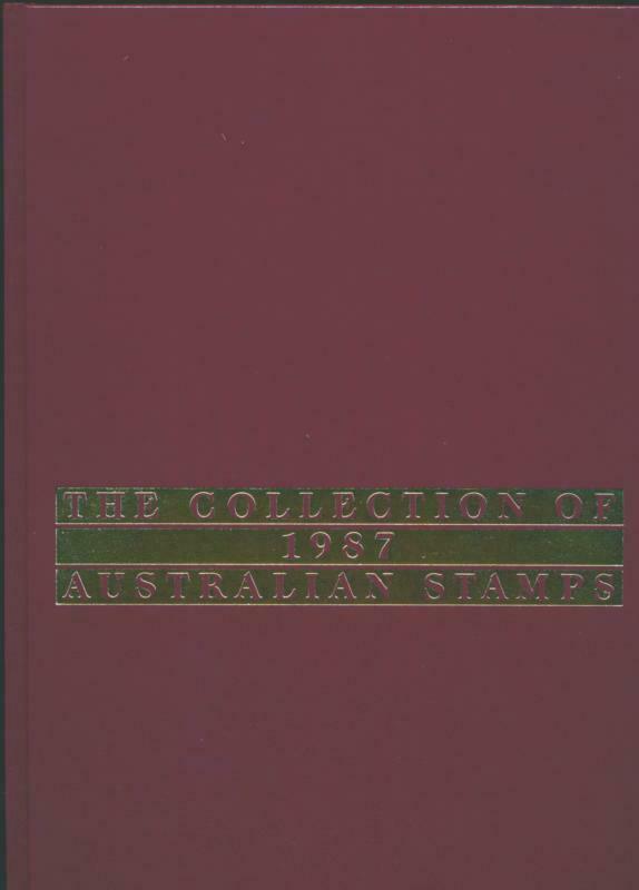 AUSTRALIA 1987 ANNUAL STAMP YEAR COLLECTION. MAROON FRONT COVER