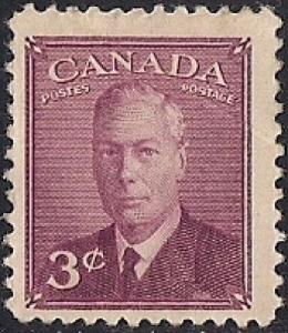 Canada #286 3 cent King George 6 F-VF used