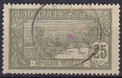 1922 Guadeloupe Scott # 66 view of La Soufriere used