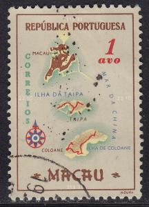 Macao 383  Macao Colony Map 1956