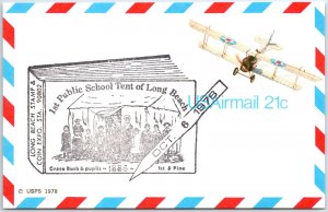 US POSTAL CARD SPECIAL EVENT POSTMARK 1st PUBLIC SCHOOL TENT OF LONG BEACH '78