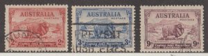 Australia Scott #147-148-149 Stamps - Used Set