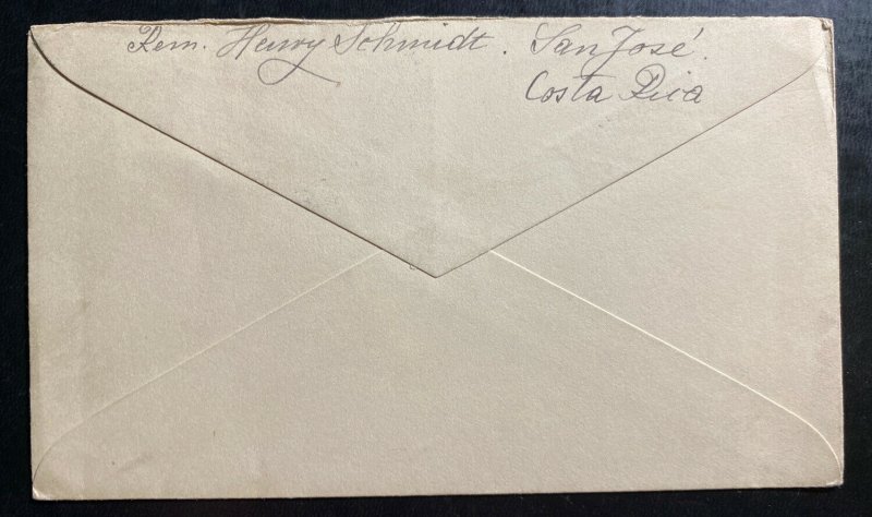 1910 San Jose Costa Rica Postal Stationery Cover To Waterbury CT USA 