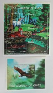 Nevis 2001** SC Klb.,Bl.0036. The Garden of Eden MNH [9;31,32]