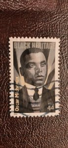 US Scott # 4464; used 44c Oscar Micheaux from 2010; VF centering ; off paper