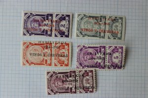 Mexico Revenue R346E 349a 350E 364aE 365aE 1914-1915 habilitada vinos y cervezas