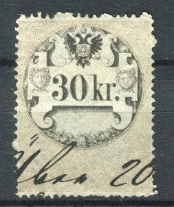 AUSTRIA; 1870s early classic Revenue issue used 30Kr value