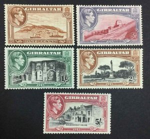 MOMEN: GIBRALTAR SG #126/129a P13.5 MINT OG H £303 LOT #64193