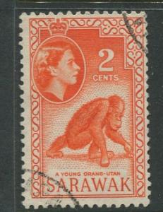 Sarawak -Scott 198 - QEII Definitives - 1955 - FU - Single 2c Stamp