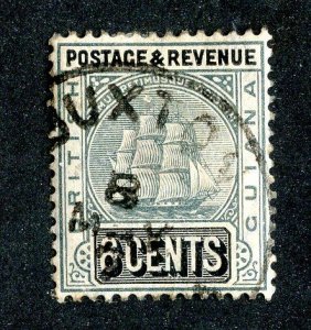 1905 British Guiana Sc #176 used  cv. $8.50 ( 9441 BCXX )