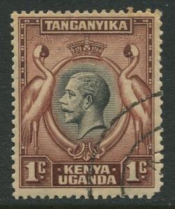 Kenya & Uganda - Scott 46 - KGV Definitive -1935 - FU- Single 1c Stamp