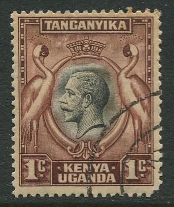 Kenya & Uganda - Scott 46 - KGV Definitive -1935 - FU- Single 1c Stamp