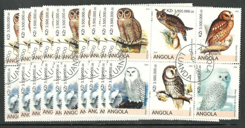 Angola Owls, Canceled Block, Wholesale 