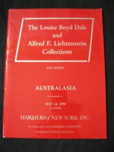 HARMERS AUCTION CATALOGUE 1990 AUSTRALASIA BOYD DALE & LICHTENSTEIN COLLECTION