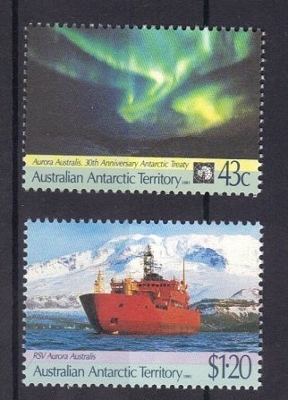 Australian Antarctic Territory #L81-82 1991 MNH Aurora Australis