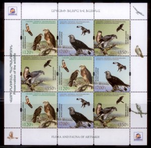 Armenia Karabakh 2015 MI# 101-3 Brids S/S MNH-OG E168