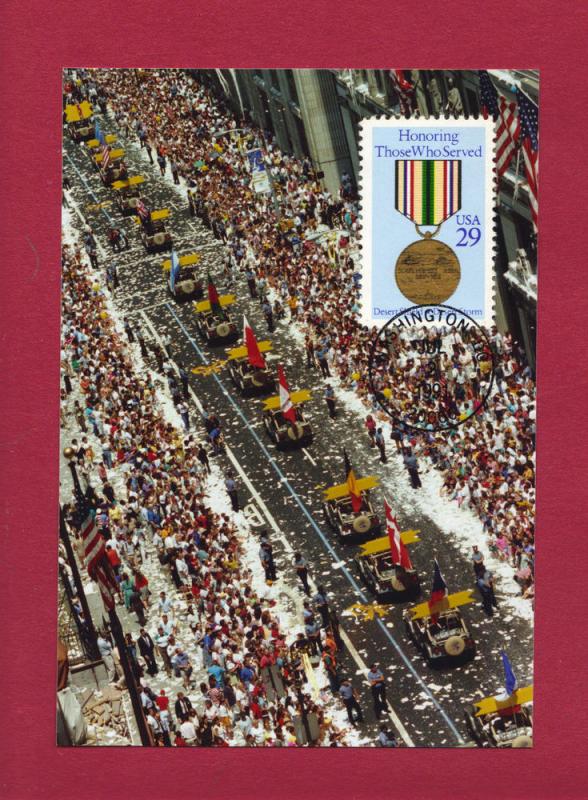 1991 29c DESERT SHIELD * DESERT STORM #2551, FDC, Real Photo