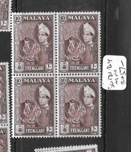 MALAYA TRENGGANU  (P0102B) SULTAN 10C  SG  94A  BL OF 4  MNH 