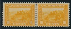 #400 10c PAN-PACIFIC HORIZ PAIR F-VF OG HR CV $240 AU974