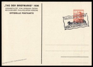 Austria Tag der Briefmarke TdB 1936 3g Stamp Indicia Vienna Exposition GS G79387