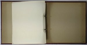 Vintage Red Oxford Loose Leaf  2 Ring Album, Used, Mostly Empty