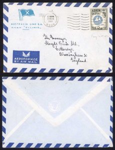 Aden 1964 Australia Line cover to the UK