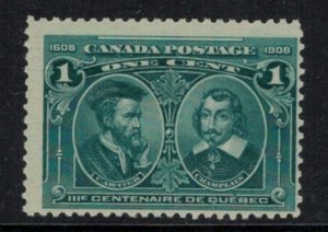 Canada 1908 UN97 One Cent Quebec Tercentenary - MNH