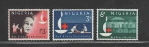 NIGERIA #147-149 1963 RED CROSS CENTENARY MINT VF NH O.G