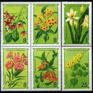 ST.THOMAS 1979 - Scott# 501-6 Flowers 50c-25d NH perf.faults