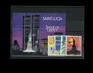 St. Lucia SC# 880-84 MNH. Cat.12.40.  Better Item