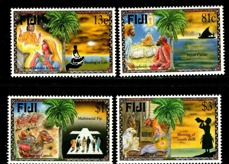 ES-1403 FIJI 1996 SCENES CHRISTMAS STORY SCOTT 782-785 SET OF 4 MNH $10.75