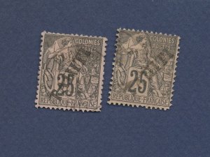 TAHITI - Scott 13 in two shades - FVF used - 1893