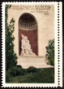 1915 US Poster Stamp Pan-Pacific Exhibition Niche In Facade Exhibition Building