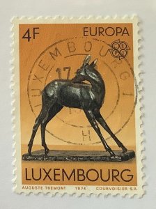 Luxembourg 1974 Scott 546 used - 4F, Europa, Bronze by Auguste Trémont