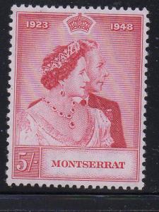 Montserrat Sc 107 1949 5/  G VI Silver Wedding stamp mint