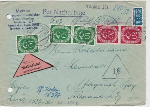 Germany 1952 Essen Cancels Obligatory Tax Aid for Berlin Stamps Cover Ref 27326