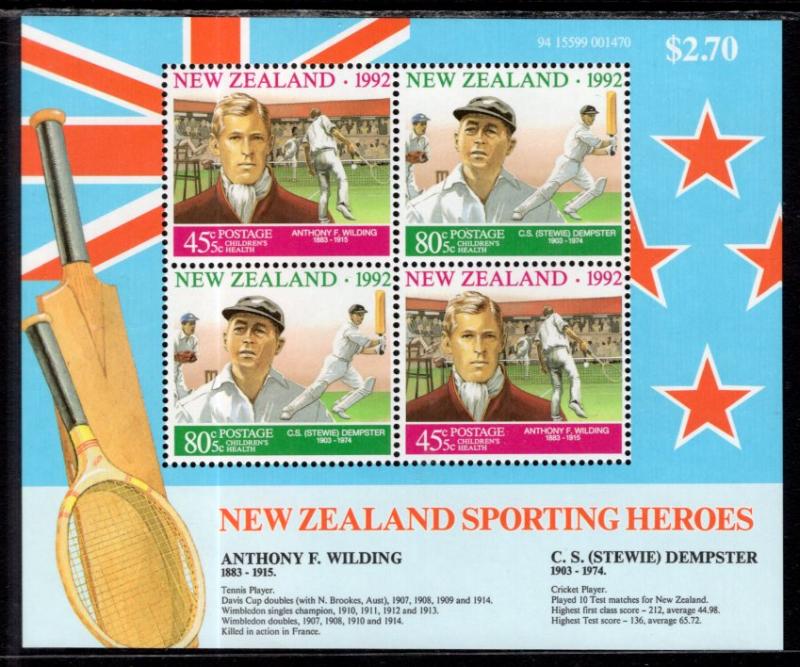 New Zealand B142a Sports Souvenir Sheet MNH VF