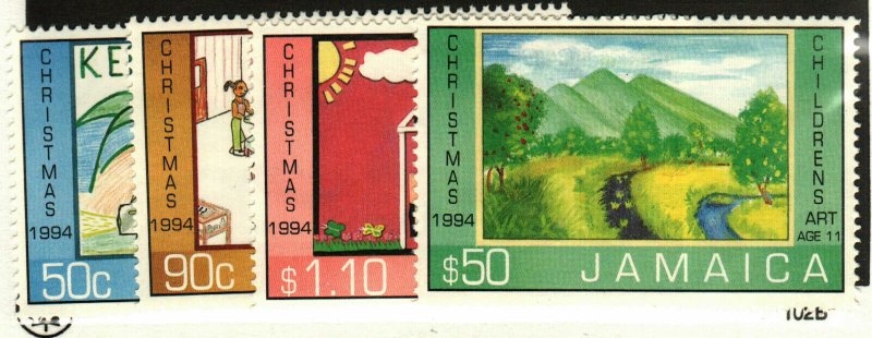 Jamaica #823-6  MNH Childrens Art Christmas 1994