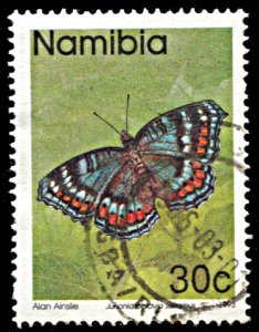 Namibia 745, used, Butterfly: Gaudy Commodore